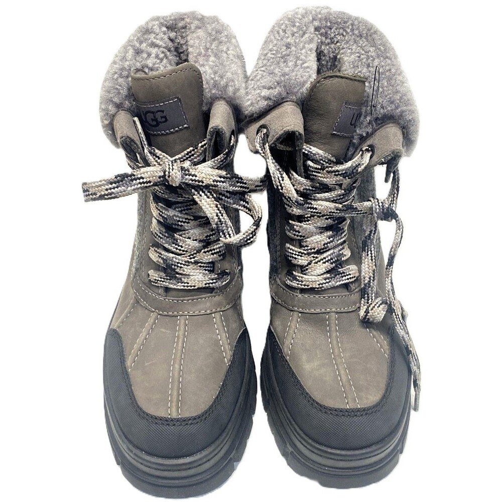 UGG Ashton Addie Tipped Gray Winter Boots Womens Size 7 Waterproof